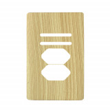 Placa p/ 2 Interruptores + 2 tomadas 4x2 - Novara Maple 
